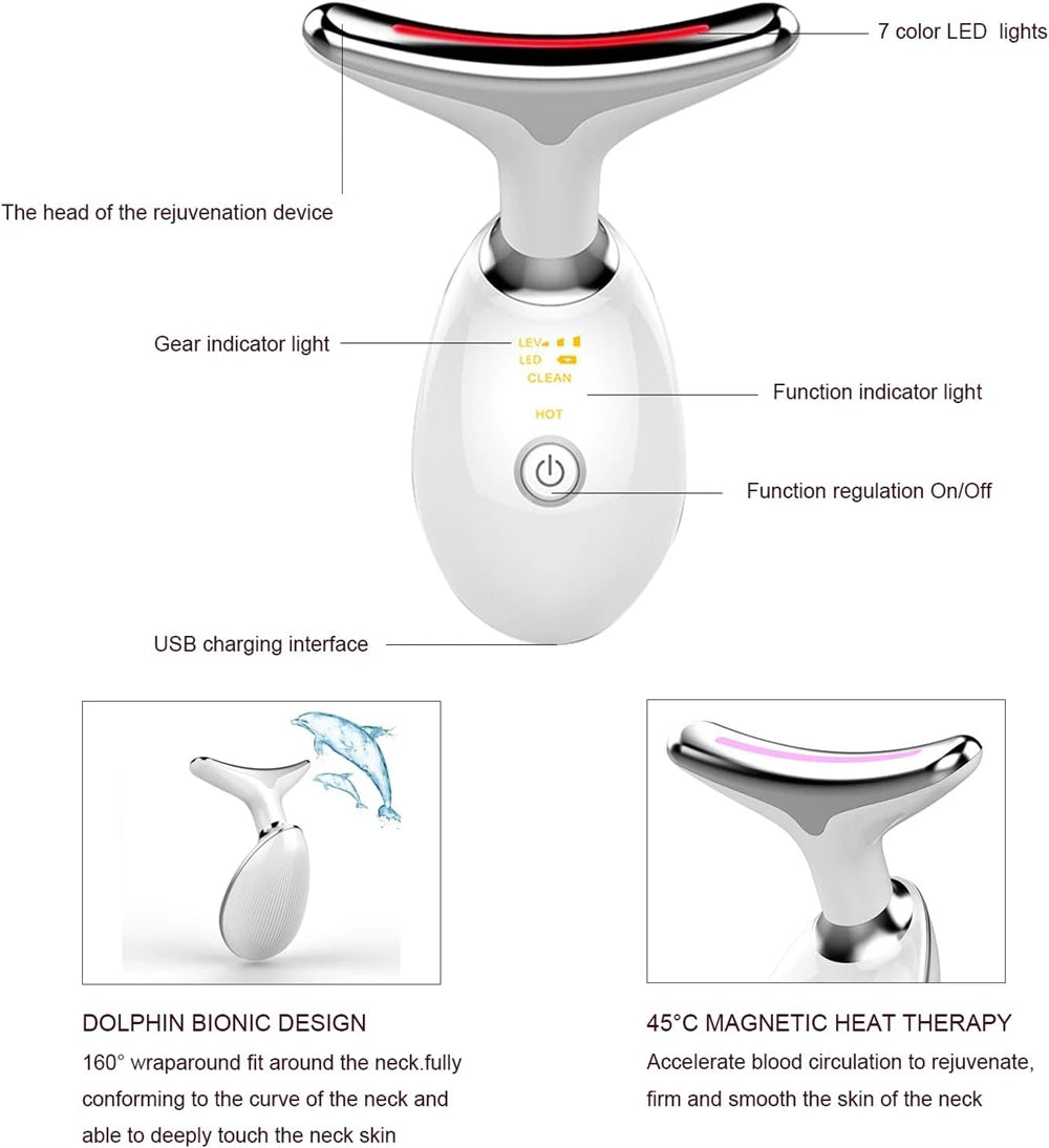 Opulent Glow LED Neck & Face Lifting Massager