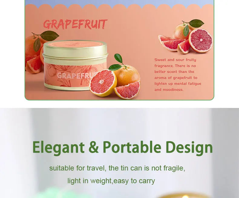 Opulent Tranquility Soy Candle Collection - Grapefruit